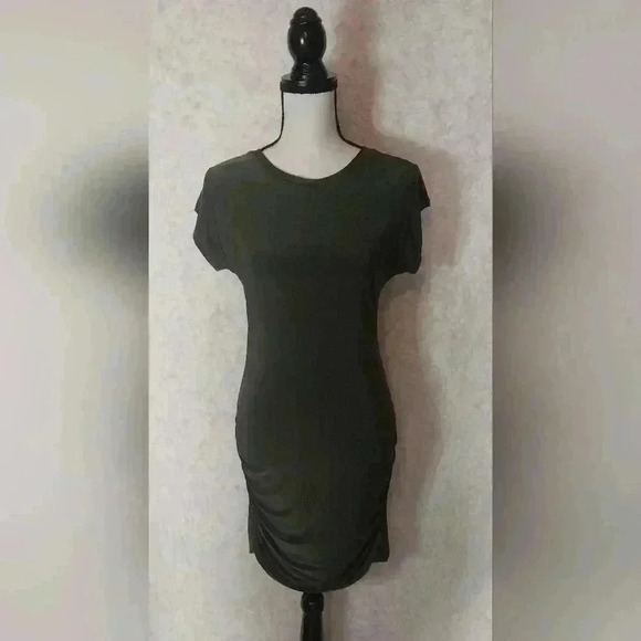 MISA Los Angeles Cyan Green Ruched Bodycon Dress size M - Picture 1 of 8